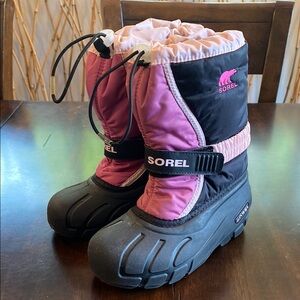 Sorel Pink and Black Winter Boots